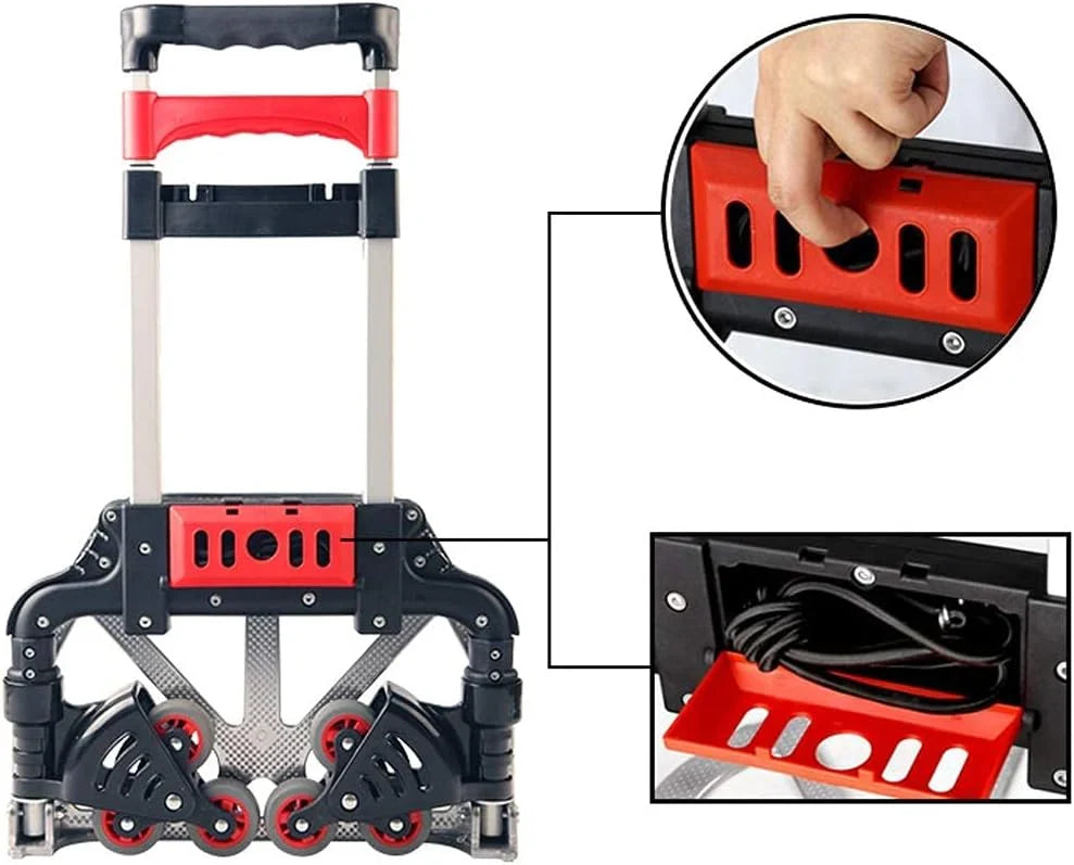 Hand Cart-Home Small Trailer Luggage Cart Folding Trolley Car Outdoor Goods Shopping Trolley Cart Truck