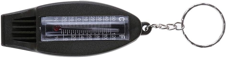 Multifunctional 4 In1 Compass Thermometer Whistle Magnifier for Traveling Camping Hiking Climbing Outdoor Sports