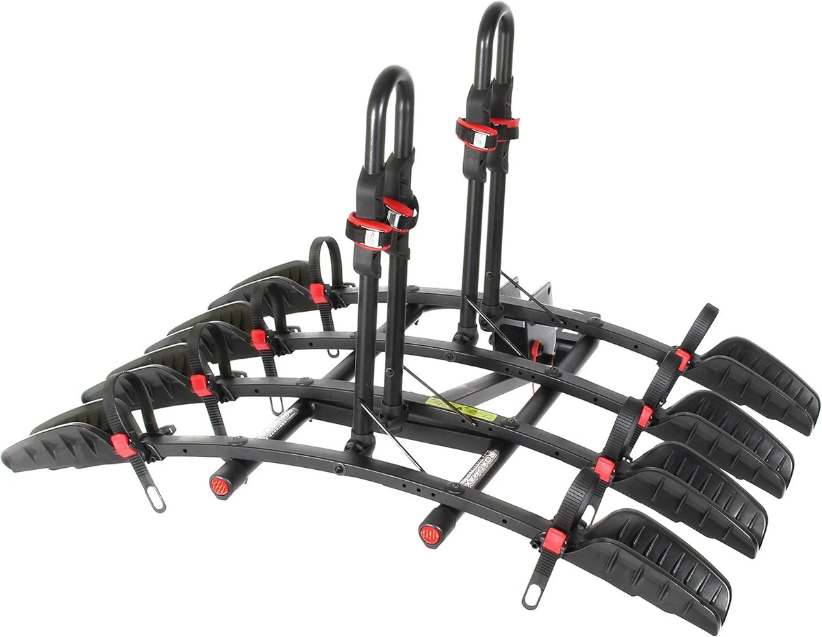 Rack - MAX Mounting Bracket Tray - Suitable for SUVs, trucks, and vans - 4 bicycle mounting brackets for seats - Foldable, with locking arms, 2-inch receiver - 1 bracket