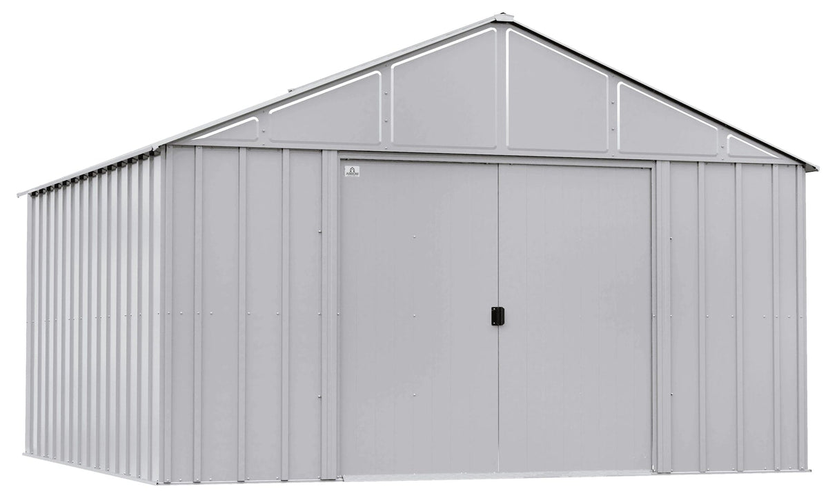 Arrow Classic 12x12-ft Flute Grey Steel Storage Shed
