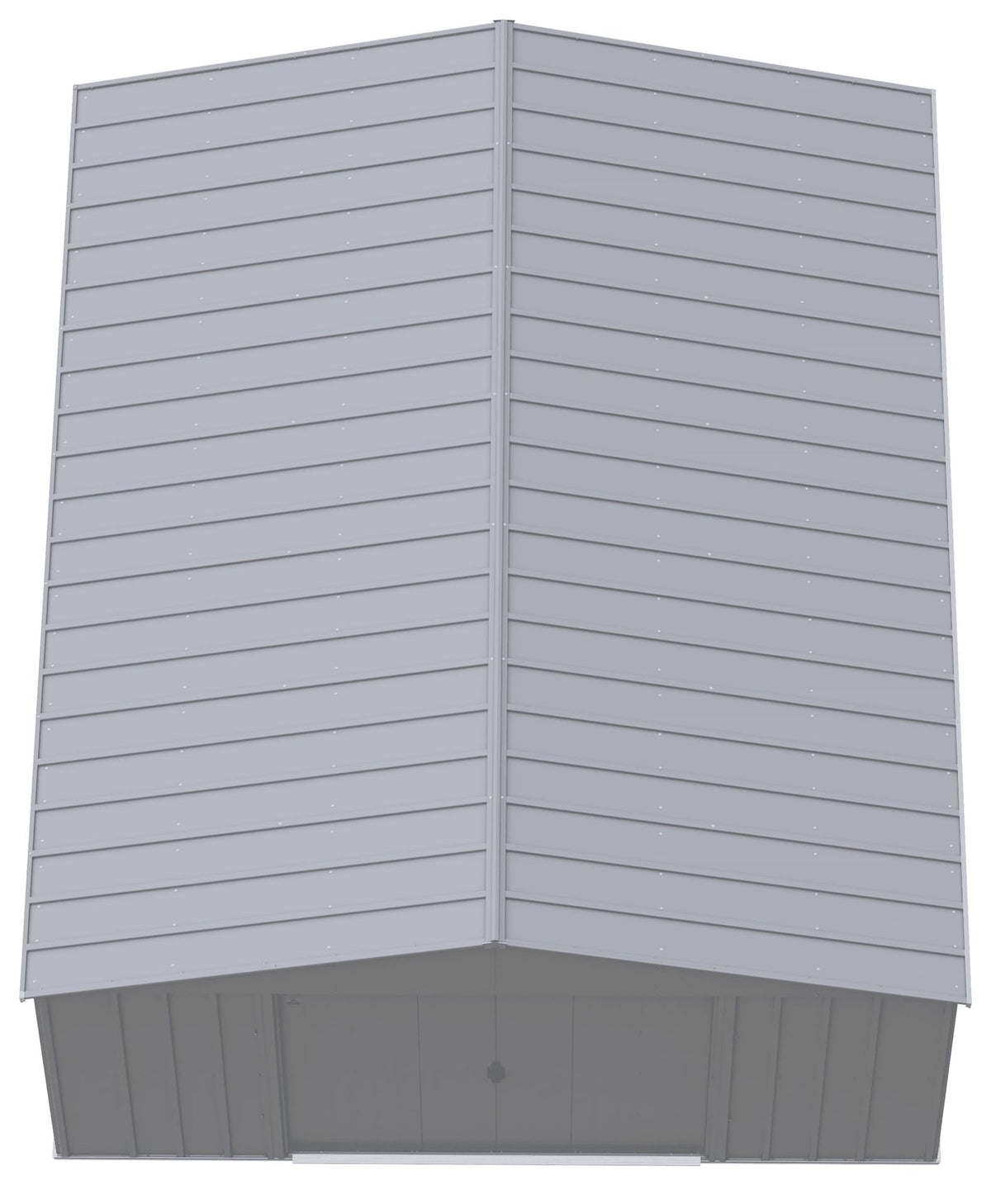 Arrow Classic 14x17-ft Flute Grey Corrosion-Resistant Metal Shed