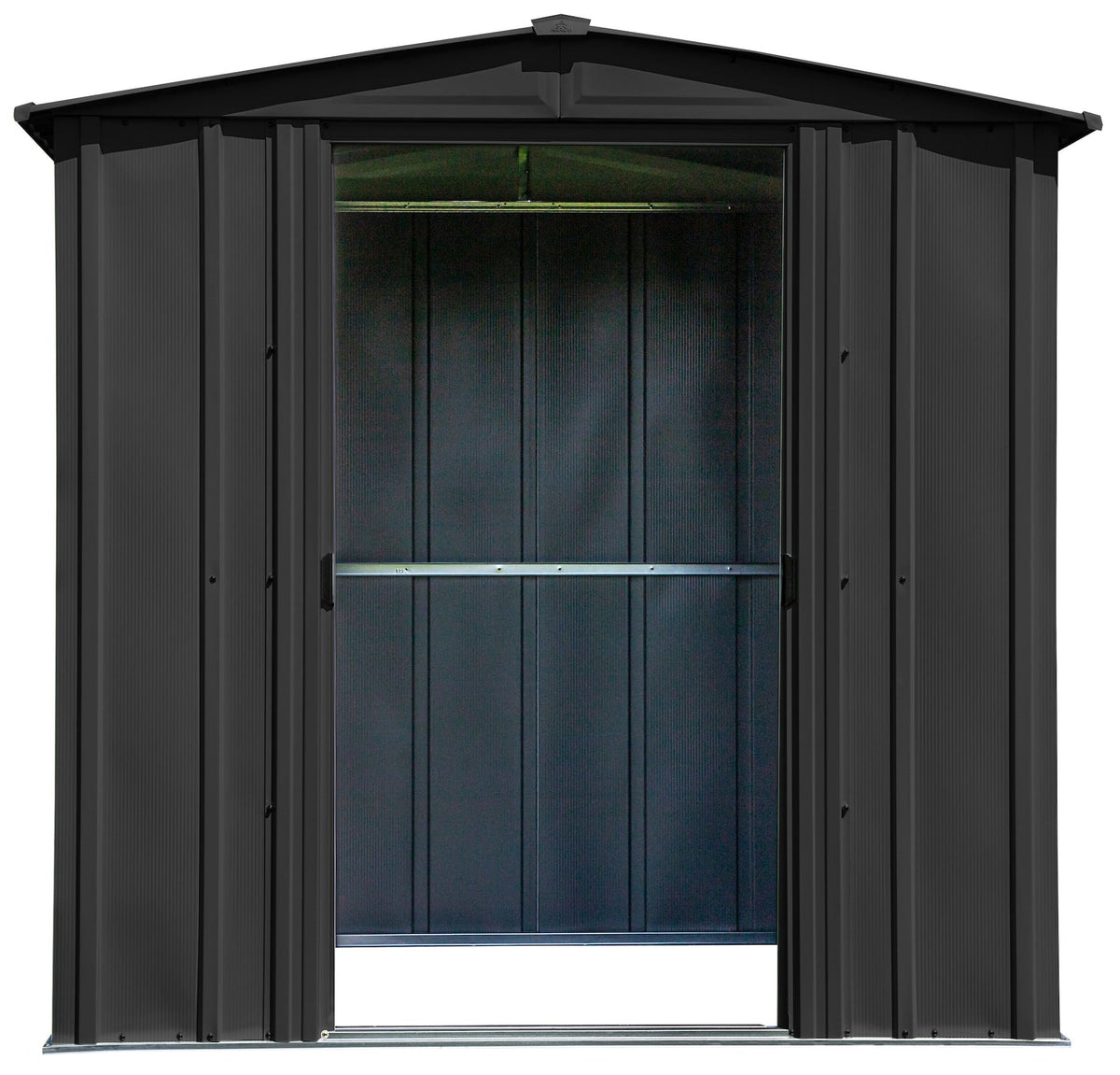 Arrow Classic Galvanized Steel Storage Shed, Charcoal, 6-ft x 5-ft