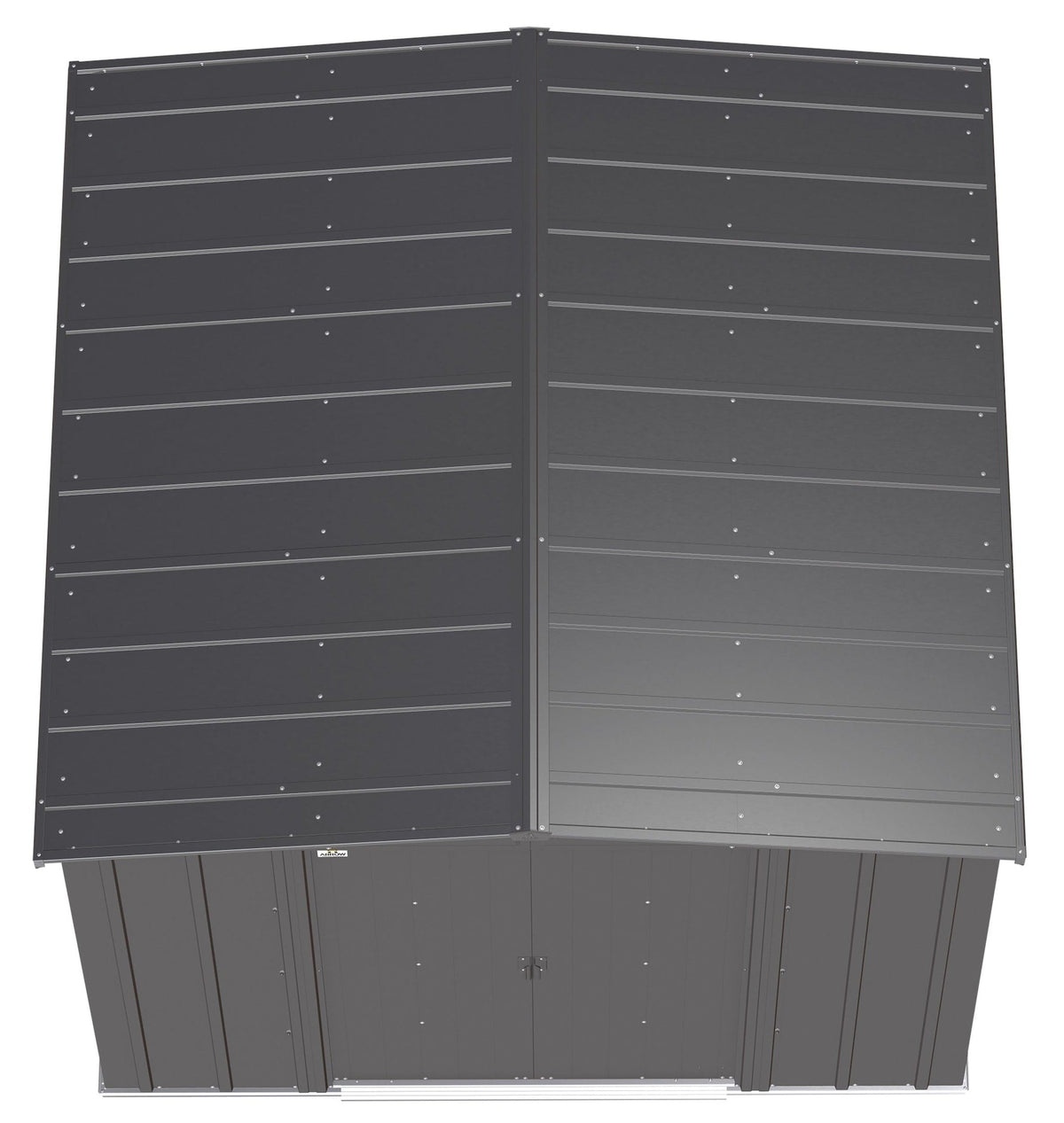 Arrow Classic Galvanized Steel Storage Shed, Charcoal, 8-ft x 8-ft