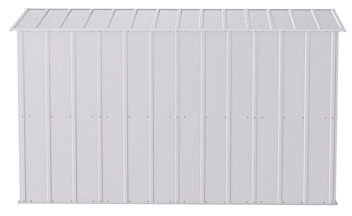 Arrow Classic Galvanized Steel Storage Shed, Flute Grey, 10-ft x 4-ft