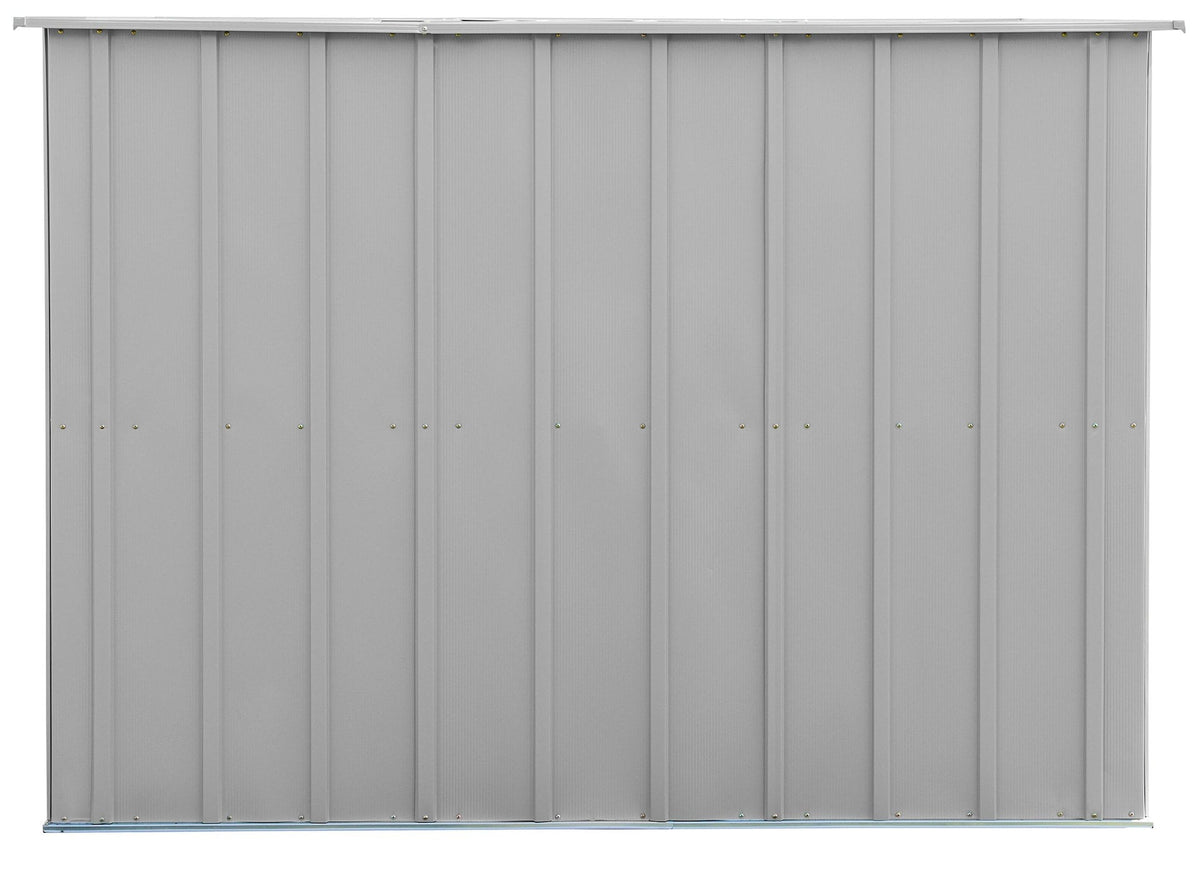 Arrow Classic Galvanized Steel Storage Shed, Flute Grey, 10-ft x 8-ft