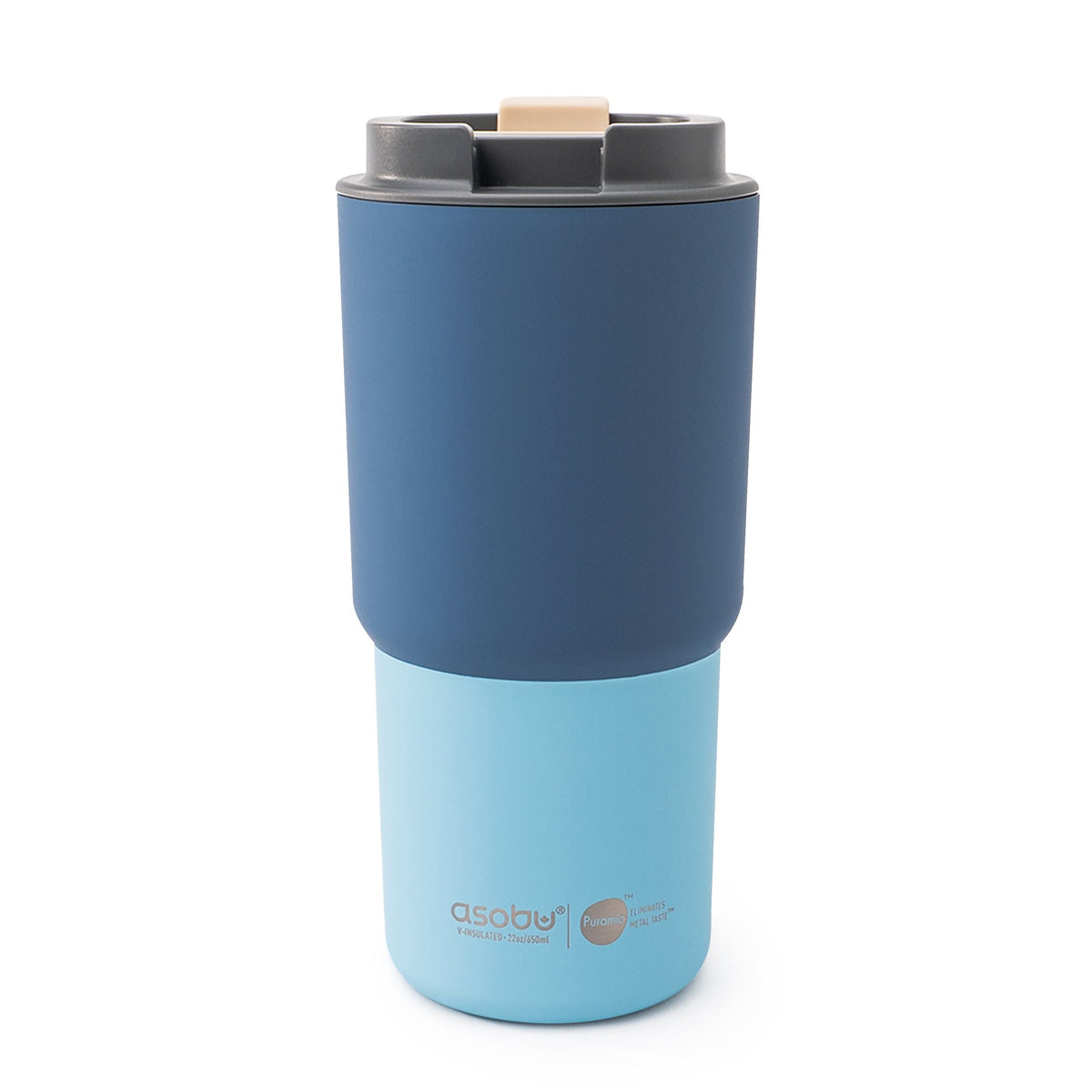 Pick-me-up Ceramic Travel Mug, 22-oz, Pastel Blue