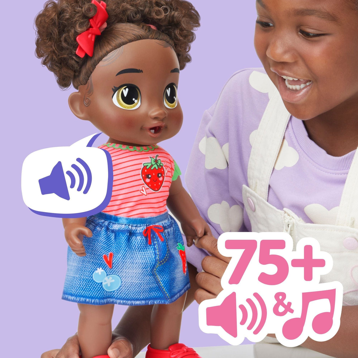 Baby Grows Up Berry Boo Interactive Talking Baby Doll with 75+ Sounds