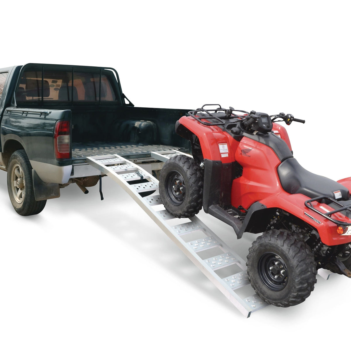 CargoMaster Aluminum Arched Loading Ramps Pair with Adjustable Straps, 90 x 12-in, 2-pc