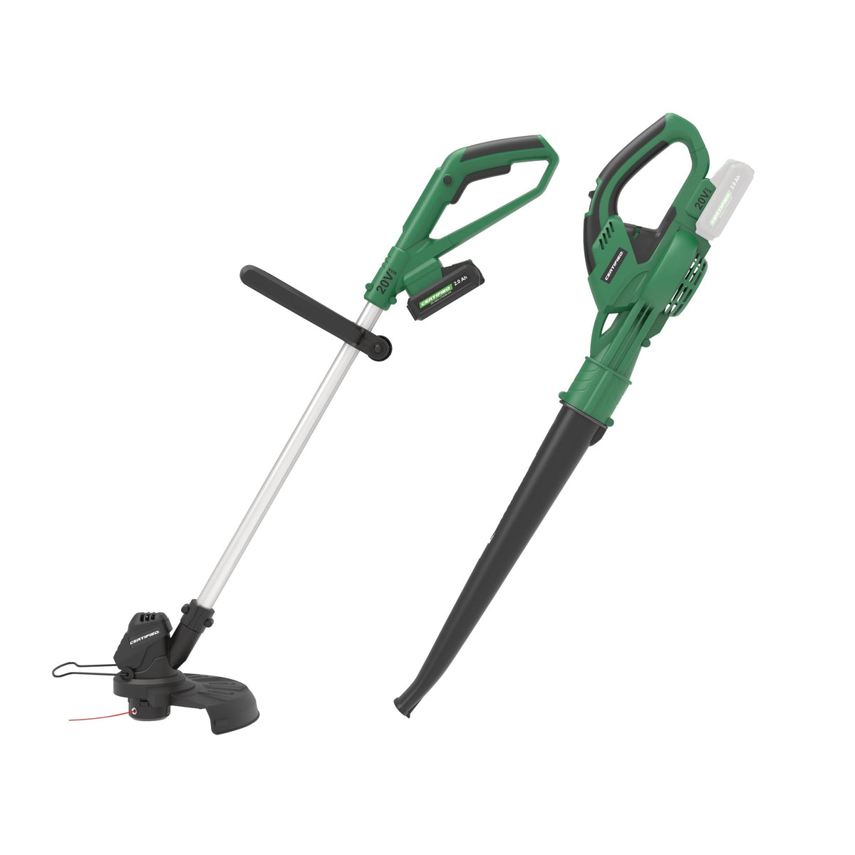 Certified 20V Cordless Line Grass Trimmer & Sweeper Combo