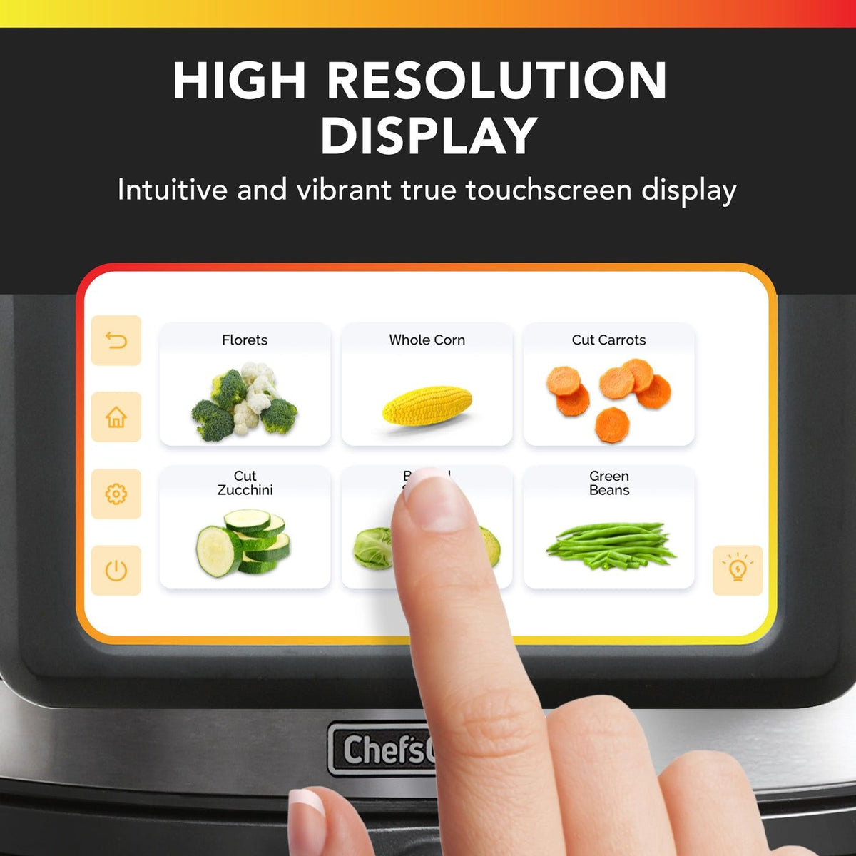 Air Fryer with TFT Touchscreen Display, 7-qt