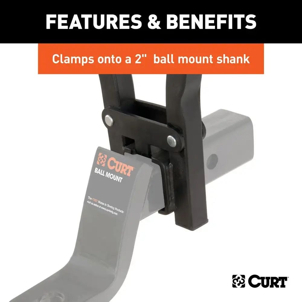 18013 Clamp-On 3-Bike Hitch Mount Bike Rack, Fits Over 2-in Receiver, Black