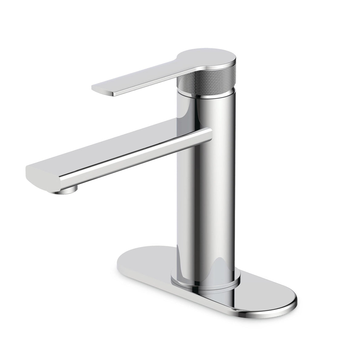 Sia 1-Handle Lavatory Faucet with Knurled Accents, Chrome
