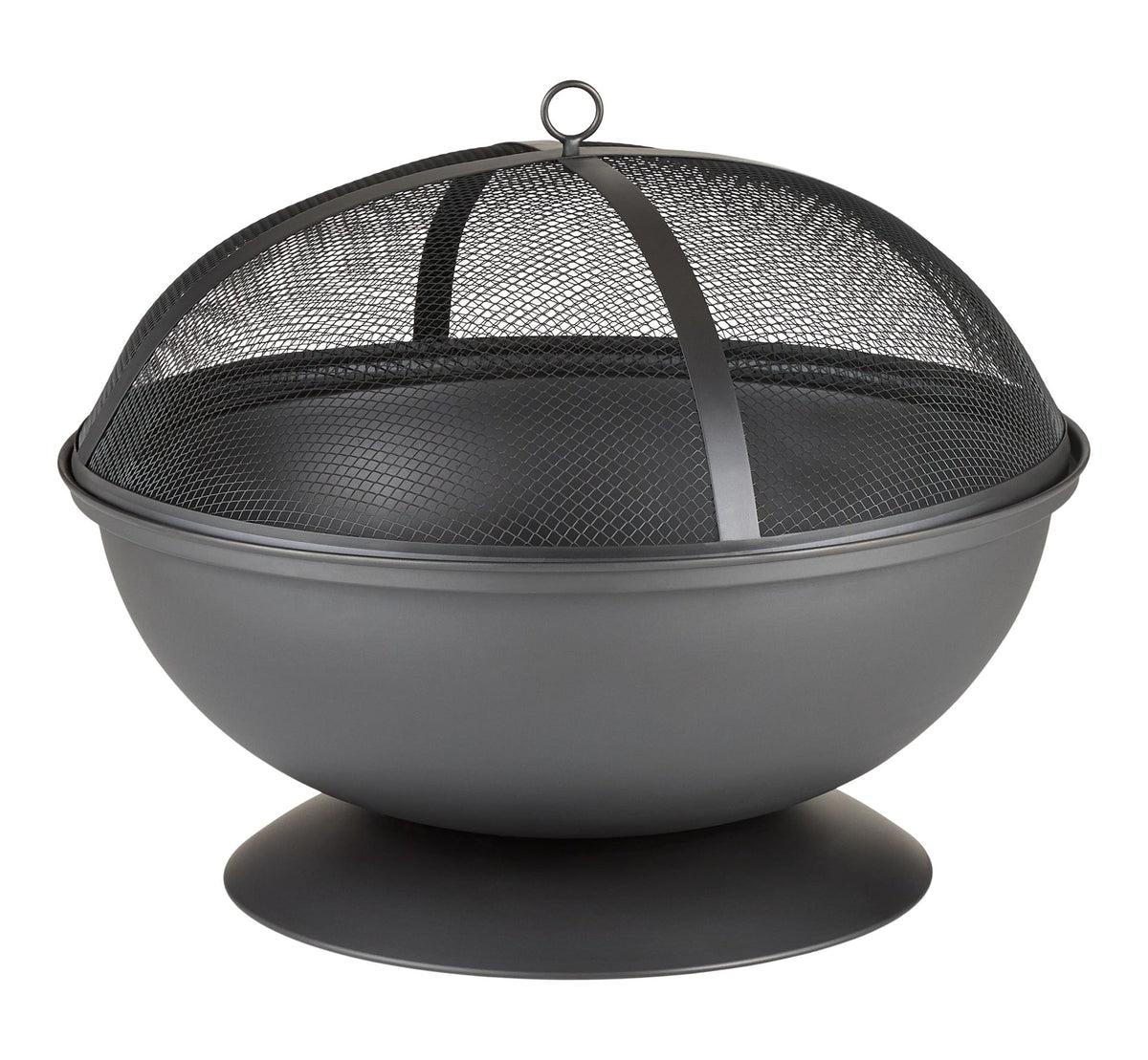 Steel Round Wood Burning Fire Pit/Fireplace, Rust-Resistant, 25-in