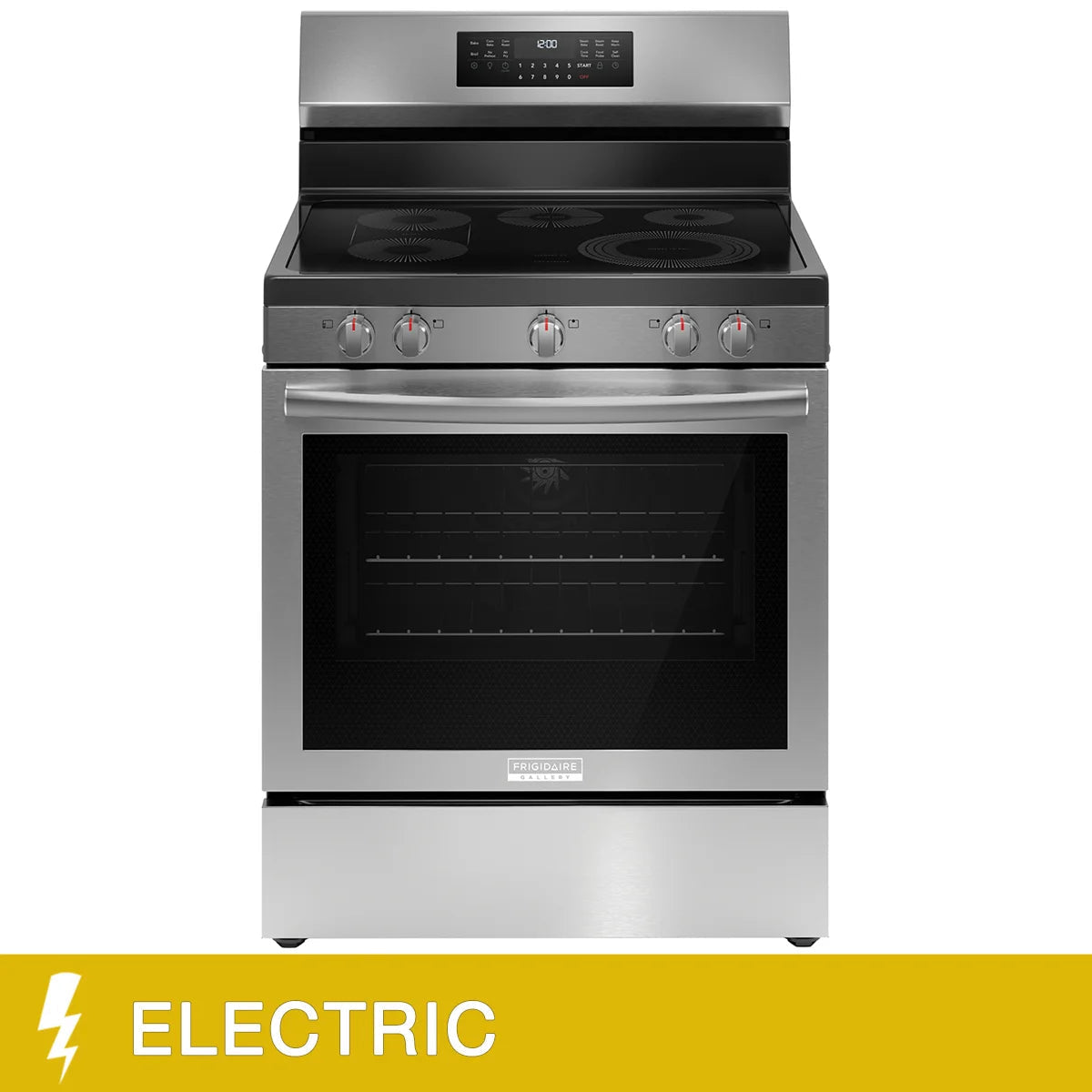 Gallery 30 in 5.3 cu ft. Stainless Steel Electric 5-Burner Range with Total Convection