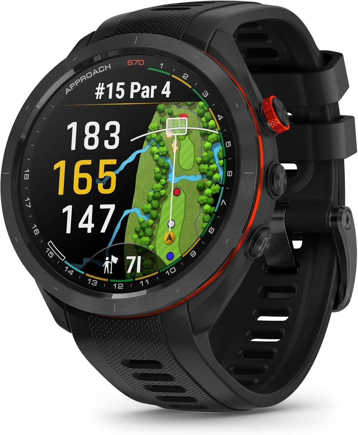 Approach S70 GPS Golf Watch, Black