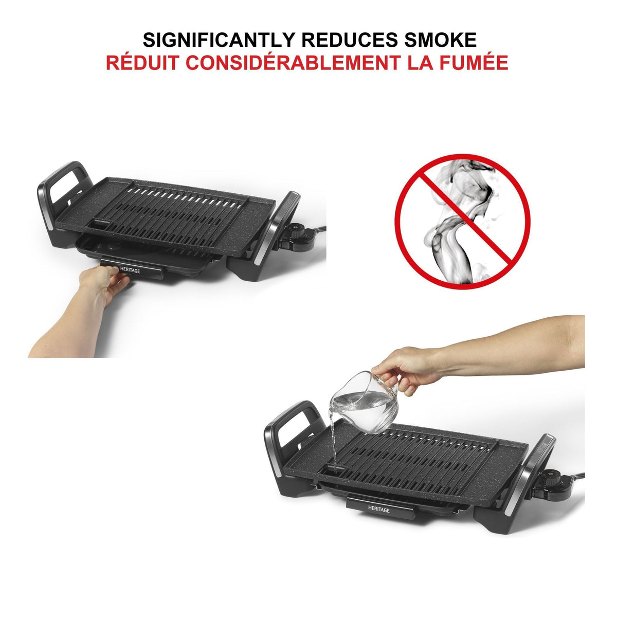 Heritage: The Rock 1500W Non-Stick Smokeless Grill