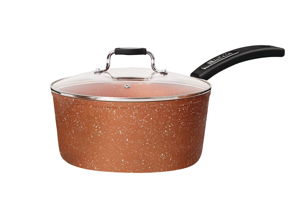 Heritage The Rock Copper Non-Stick Saucepan, Dishwasher & Oven Safe, 2-qt