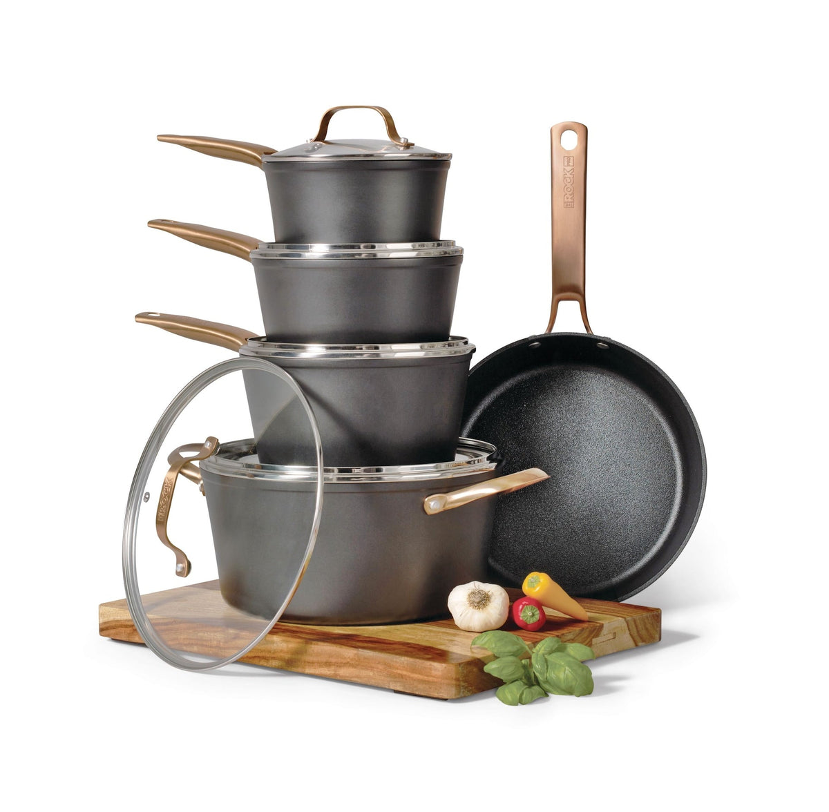 Heritage The Rock PRO Cookware Set, Non-Stick, 10-pc