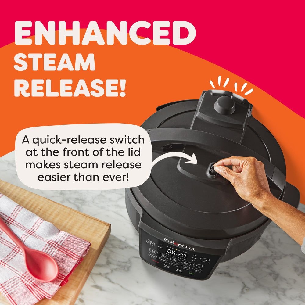 Wide Base Pressure Cooker with Easy Release, 7.5-qt