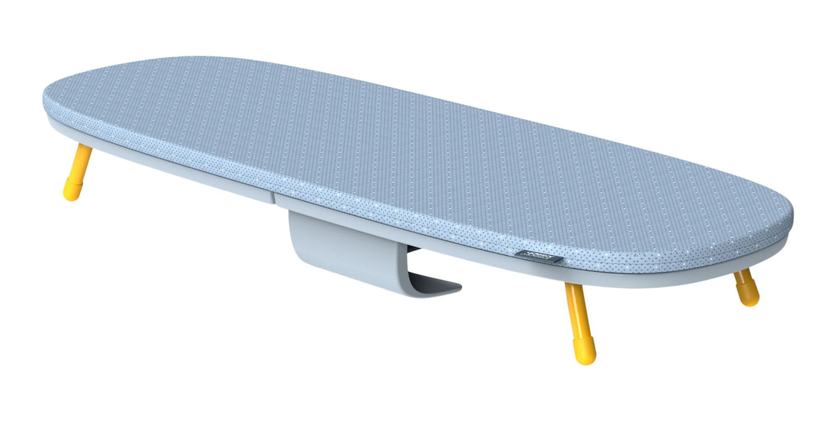 Folding Table-Top Pocket Ironing Board, Compact & Collapsible, Grey