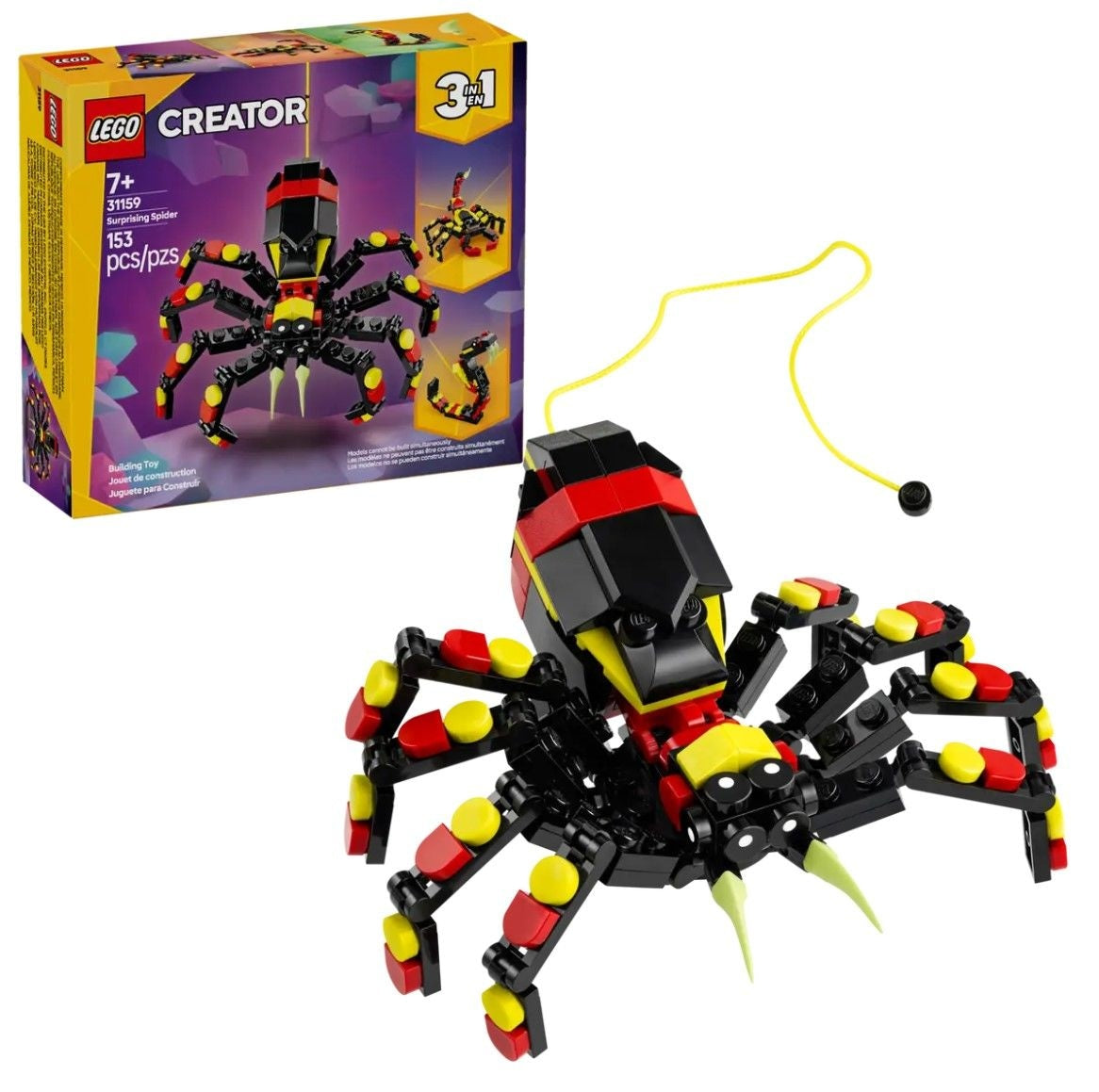 Creator Wild Animal: Surprising Spider - 31159, 153-pcs, Ages 7+