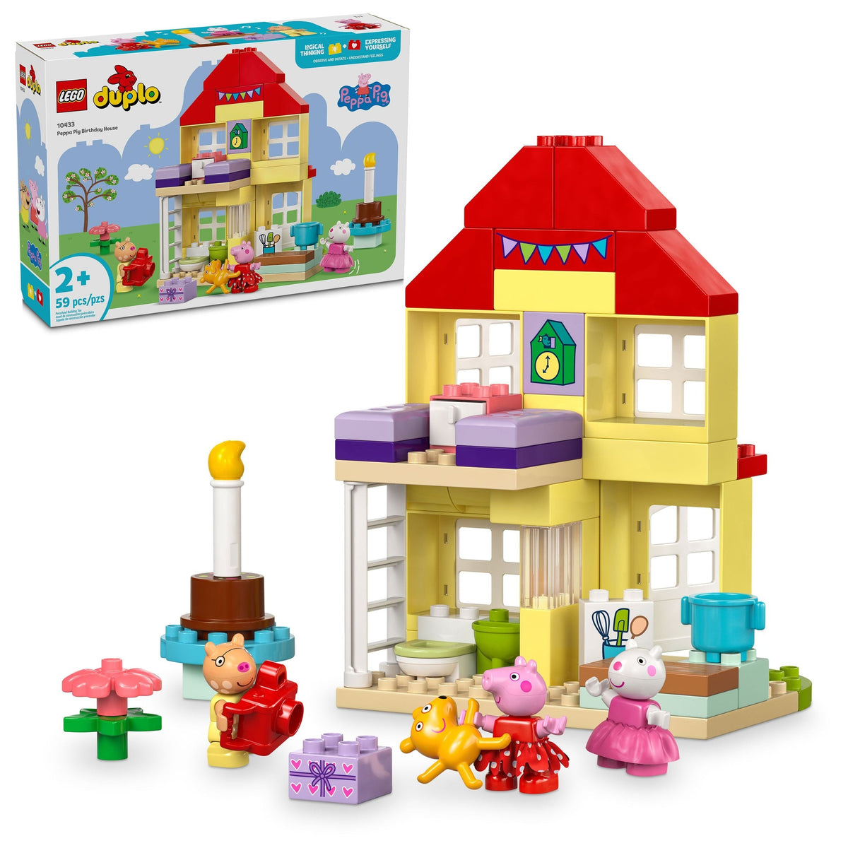 Birthday House Preschool Building Toy Set, 59-pc