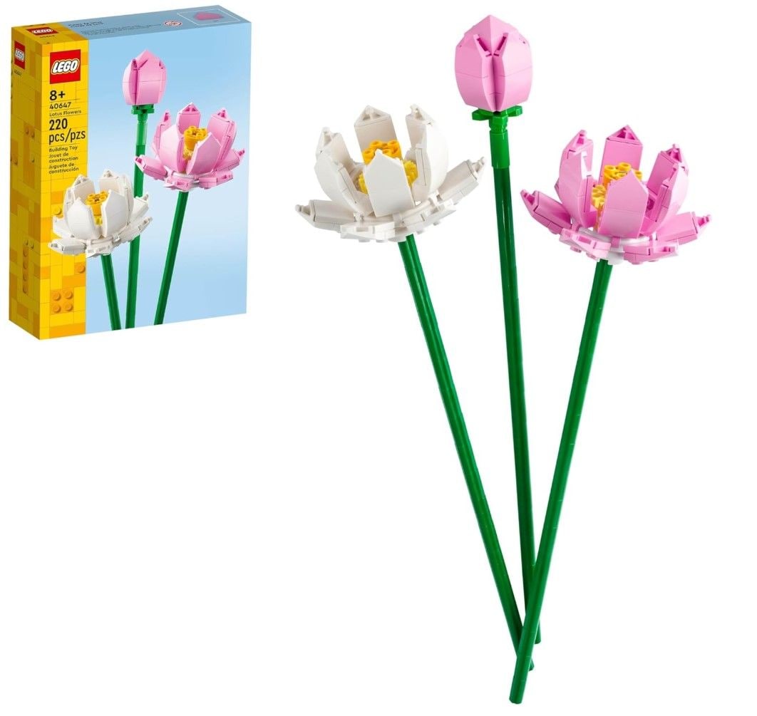 Lotus Flowers Building Set - 40647, 220-pcs, Ages 8+