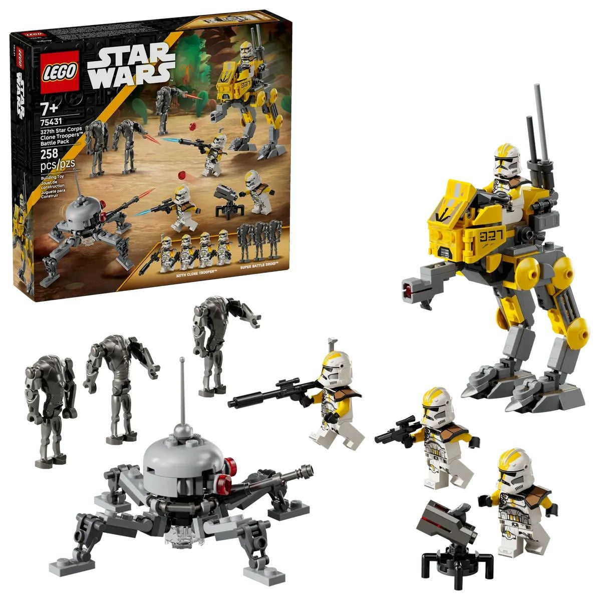 327th Star Corps Clone Troopers Battle Pack - 75431, 258-pcs, Ages 7+