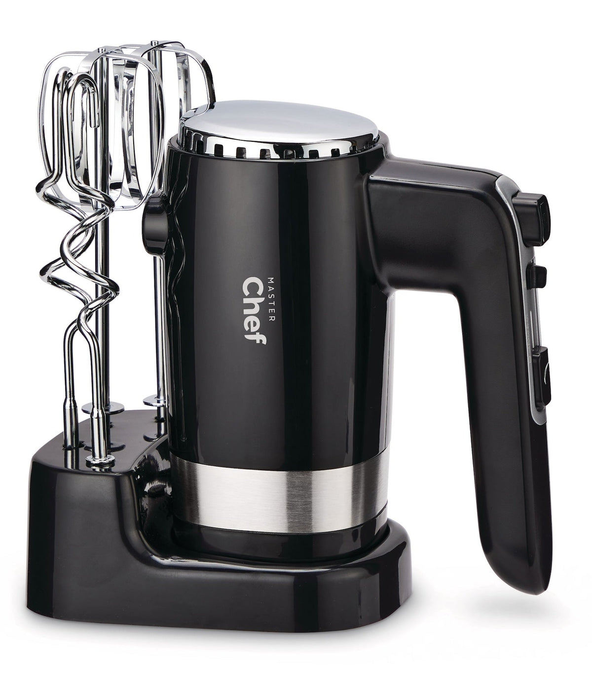 300W 5-Speed Electric Hand Mixer with Storage Base, Black