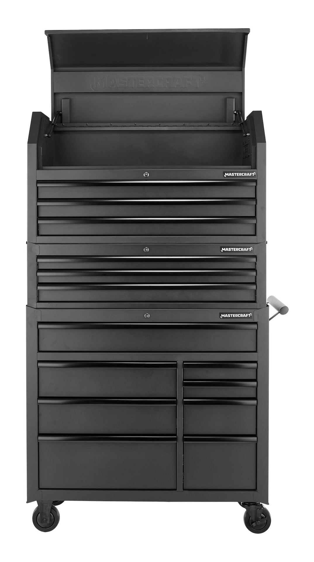 Tool Storage Mid-Chest, 3 Drawer, 41-in, Black