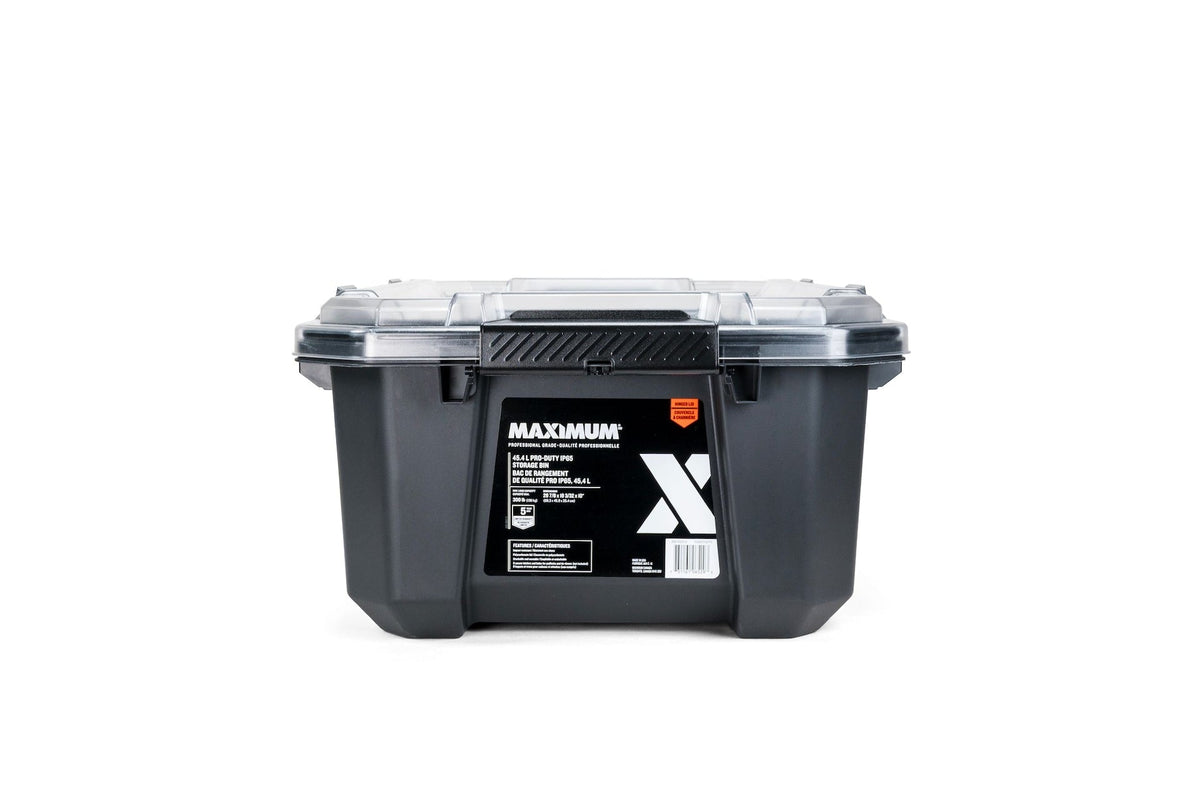 MAXIMUM Pro Duty Storage Box with Secure Closure, 45.4-L
