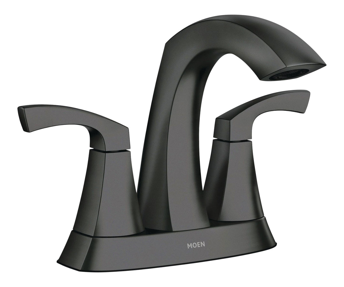 Lindor Double Handle Bathroom Faucet, Meets EPA WaterSense Criteria, Matte Black