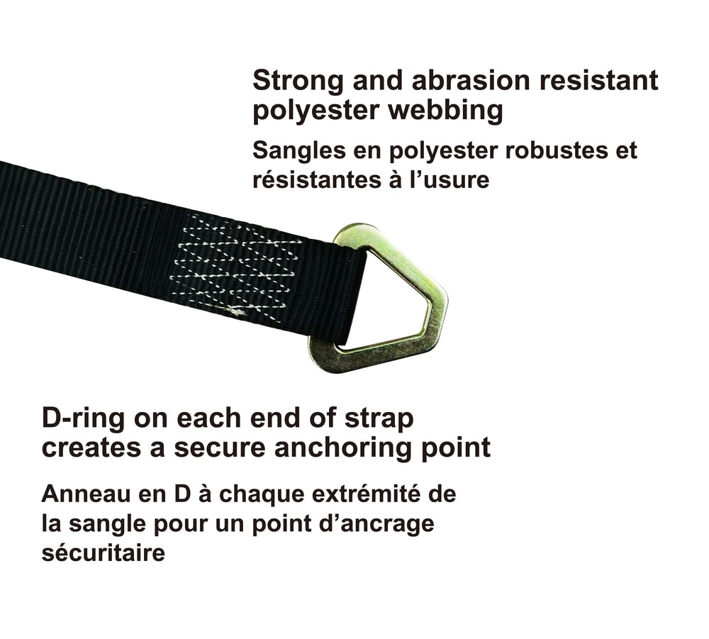 10,000-lb Axle Strap, with D-rings, 2-in x 31-in