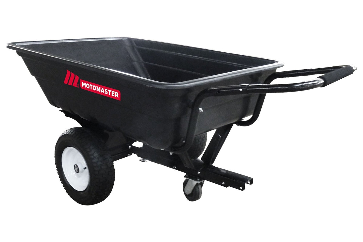Poly Bed Utility Trailer Cart with Steel Frame, Black, 500-lb