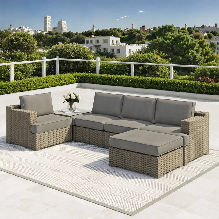 Niko Heritage 6-piece Patio Sectional Conversation Set