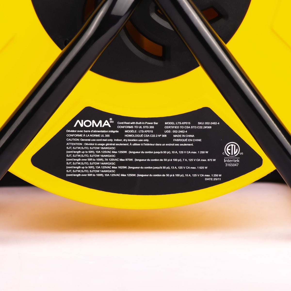 100-ft Extension Cord Storage Reel with 4 Grounded Outlets and Circuit Breaker
