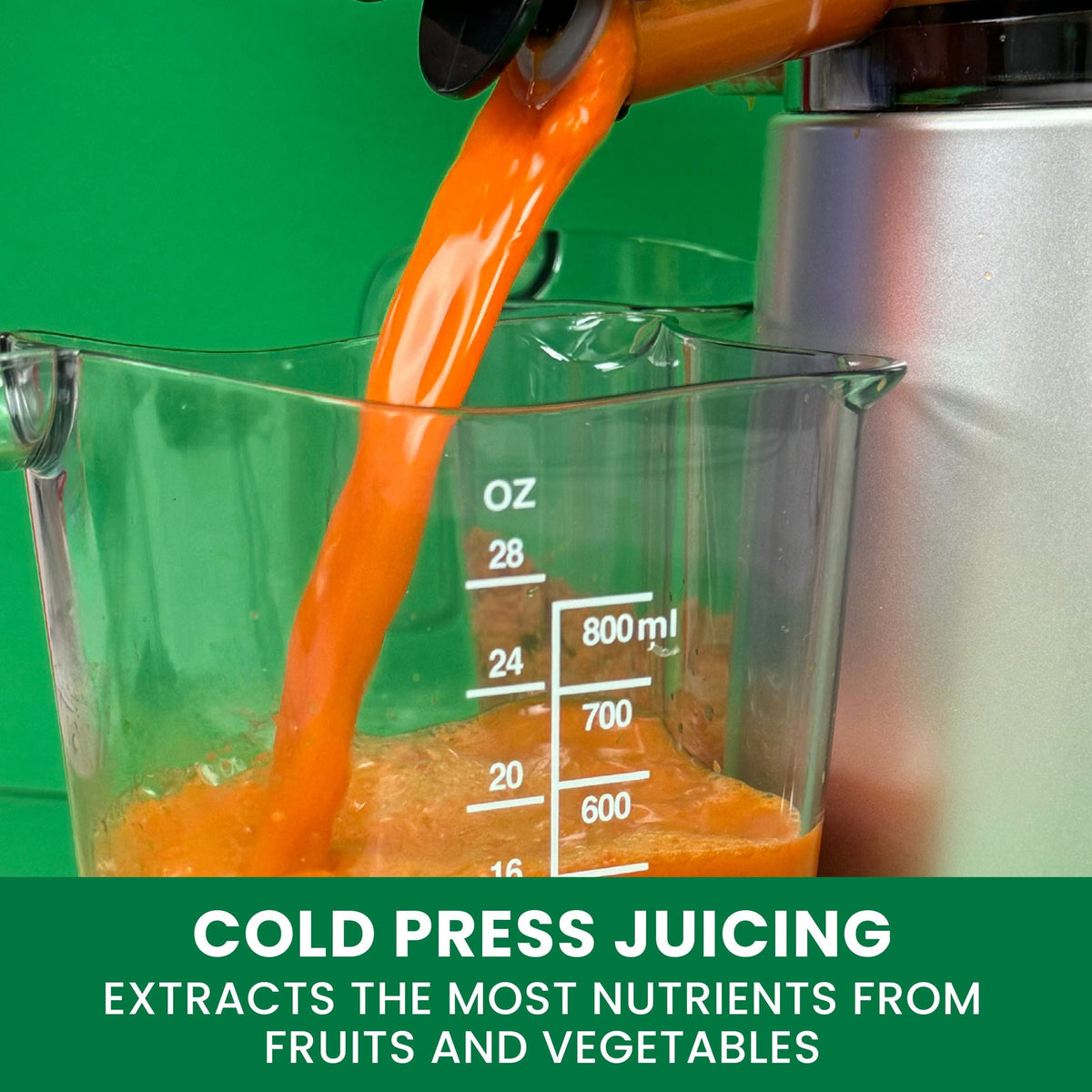 Omega Wide Mouth Cold Press Slow Juicer with Anti-Clog