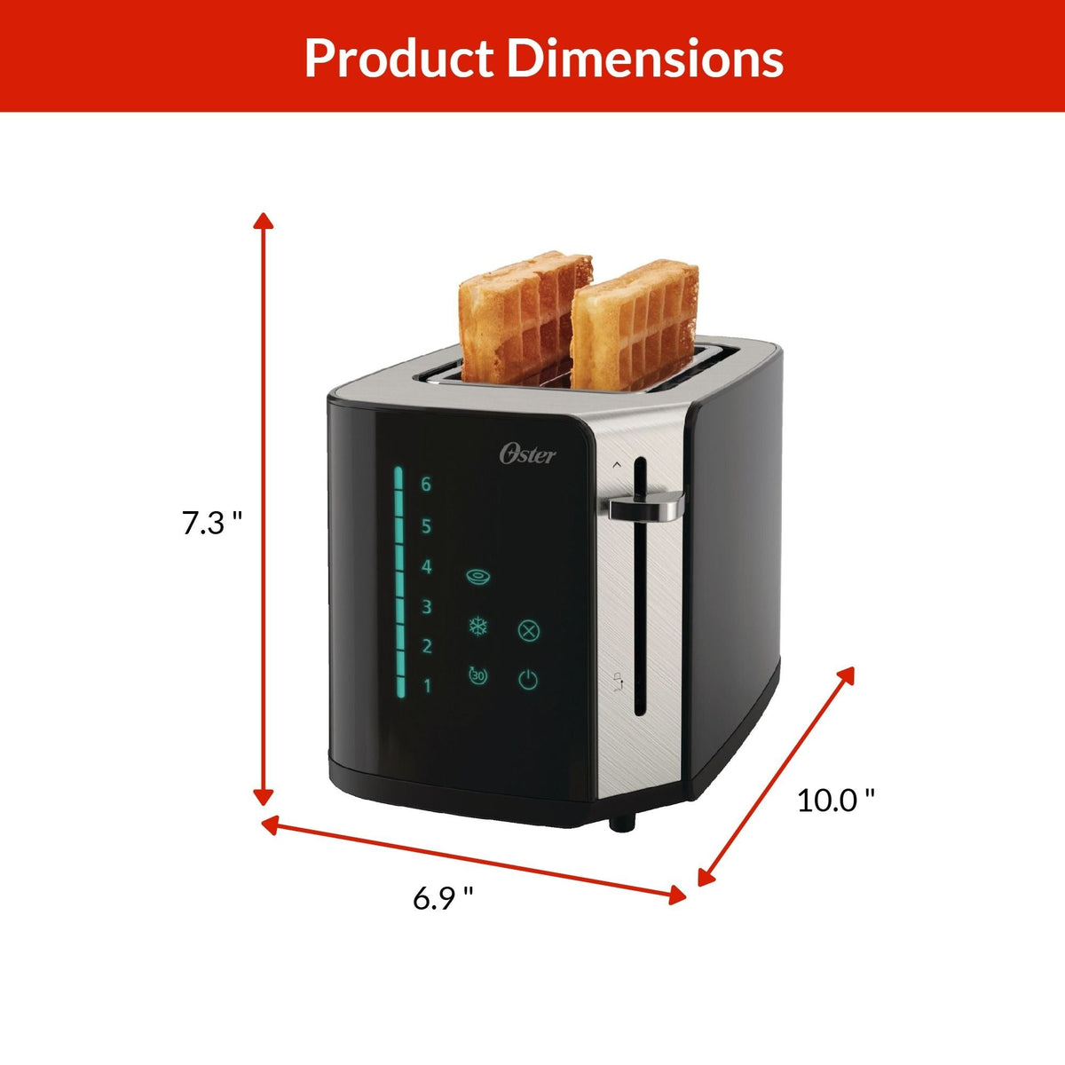 2-Slice Digital Touchscreen Toaster with Easy Touch Technology