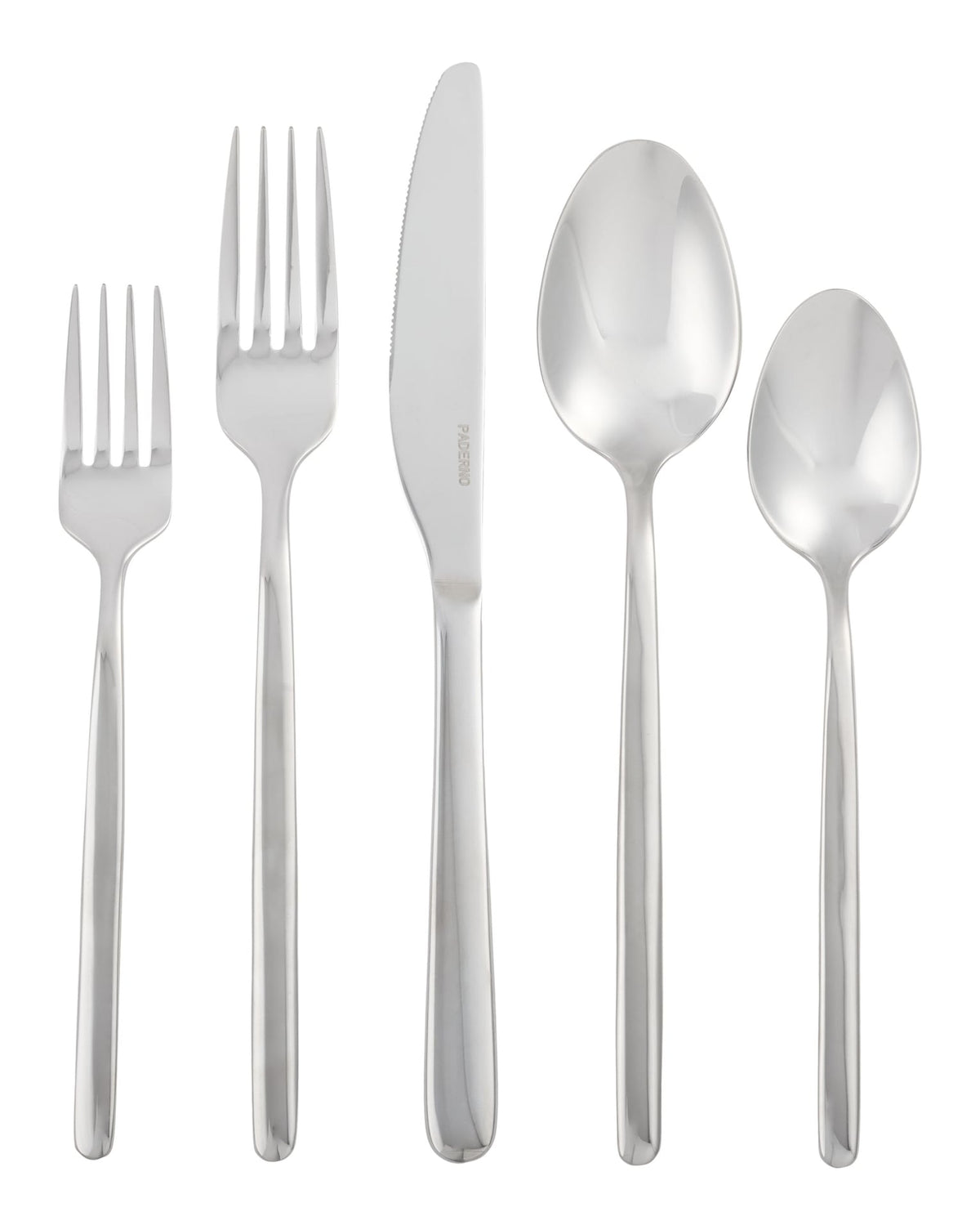 Slim Rounded Handle Flatware Set, Serves 12, 60-pc