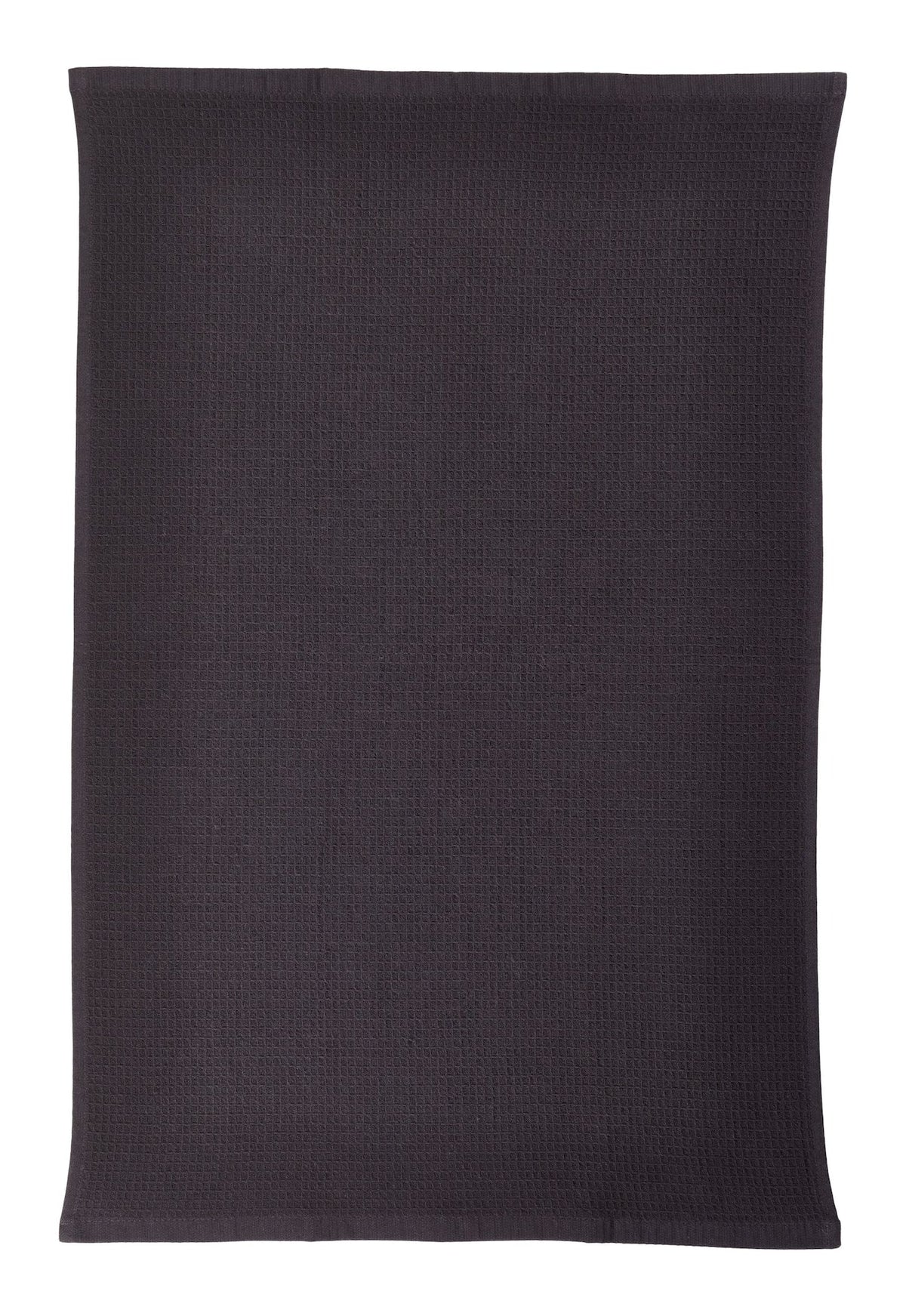 Waffle Cotton Terry All-Purpose Kitchen Towels, Black, 2-pk