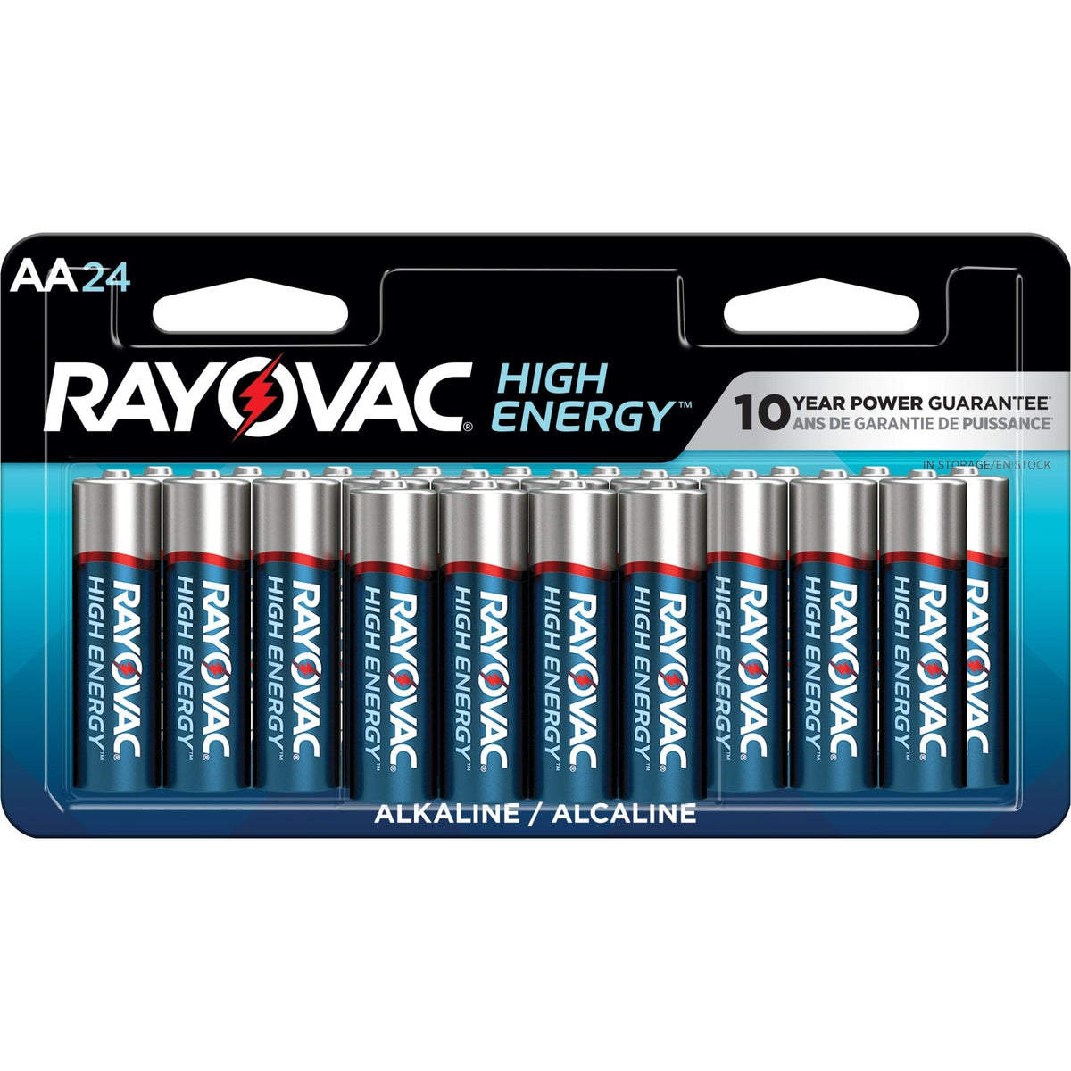 HIGH ENERGY AA Alkaline Batteries, Long Lasting, All Purpose, 24-pk