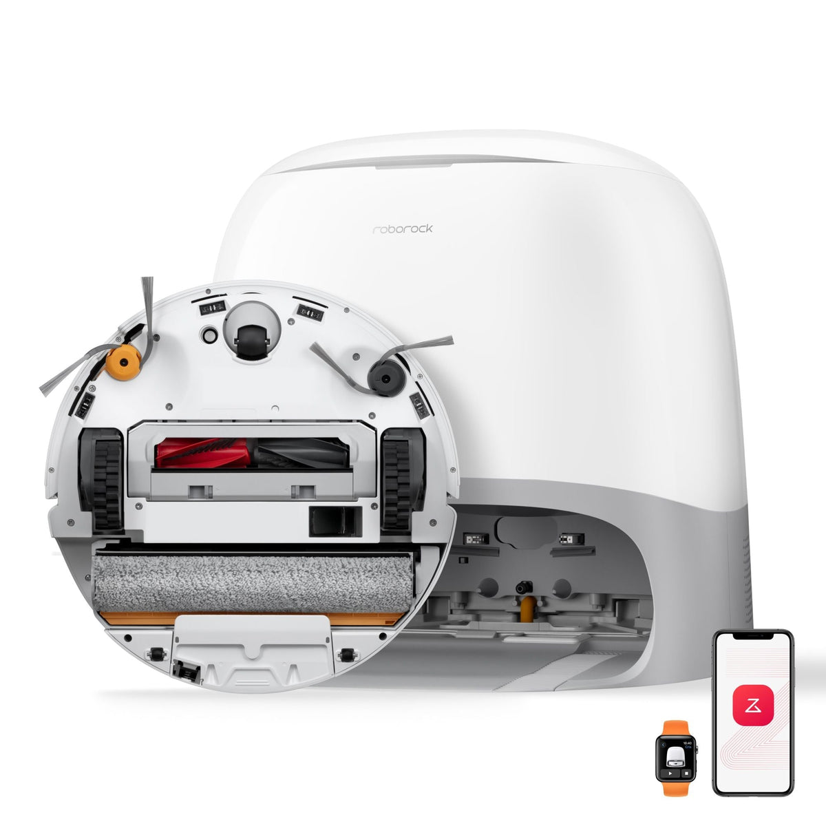 Roborock Qrevo Curv 2 Flow Robot Vacuum & Mop featuring 20,000 Pa suction, a 220 RPM roller mop, and advanced LiDAR navigation.