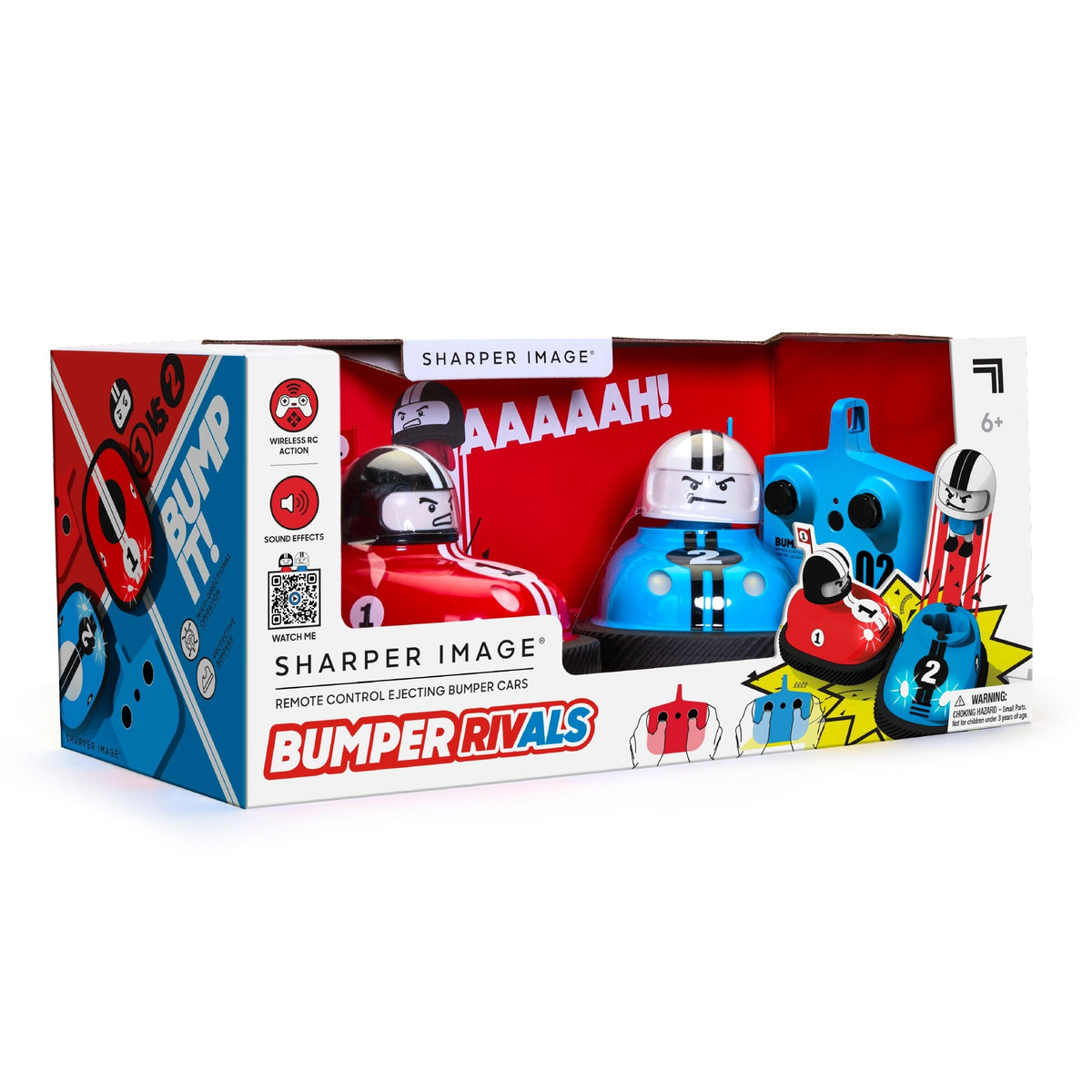 Sharper Image Road Rage Speed Bumper Remote Controlled Car Toy, 2-pk