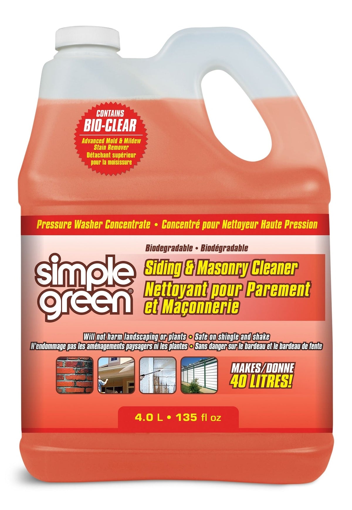 Siding & Masonry Pressure Washer Detergent, 4L
