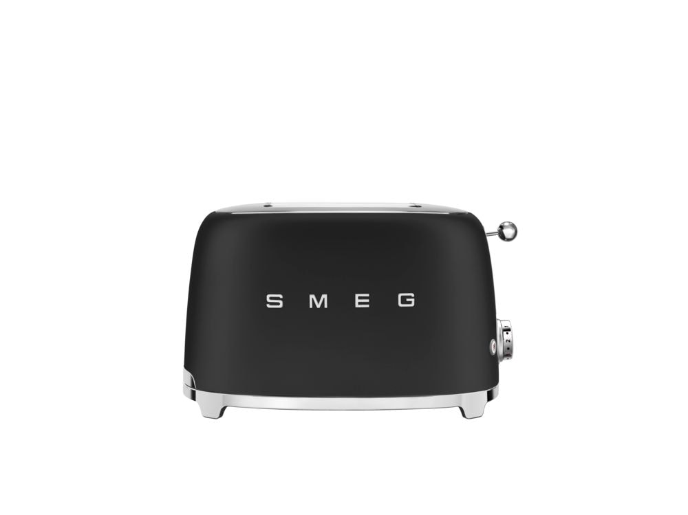 50's Retro Style Wide Slot Pop Up Electric Toaster with 6 Settings, 2-Slices, Matte Black