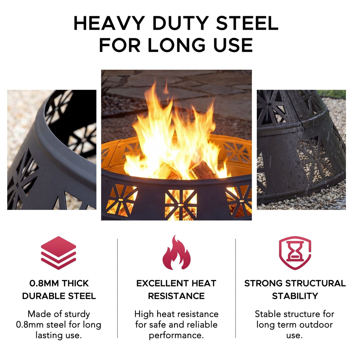 Shelton Fire Ring, Black