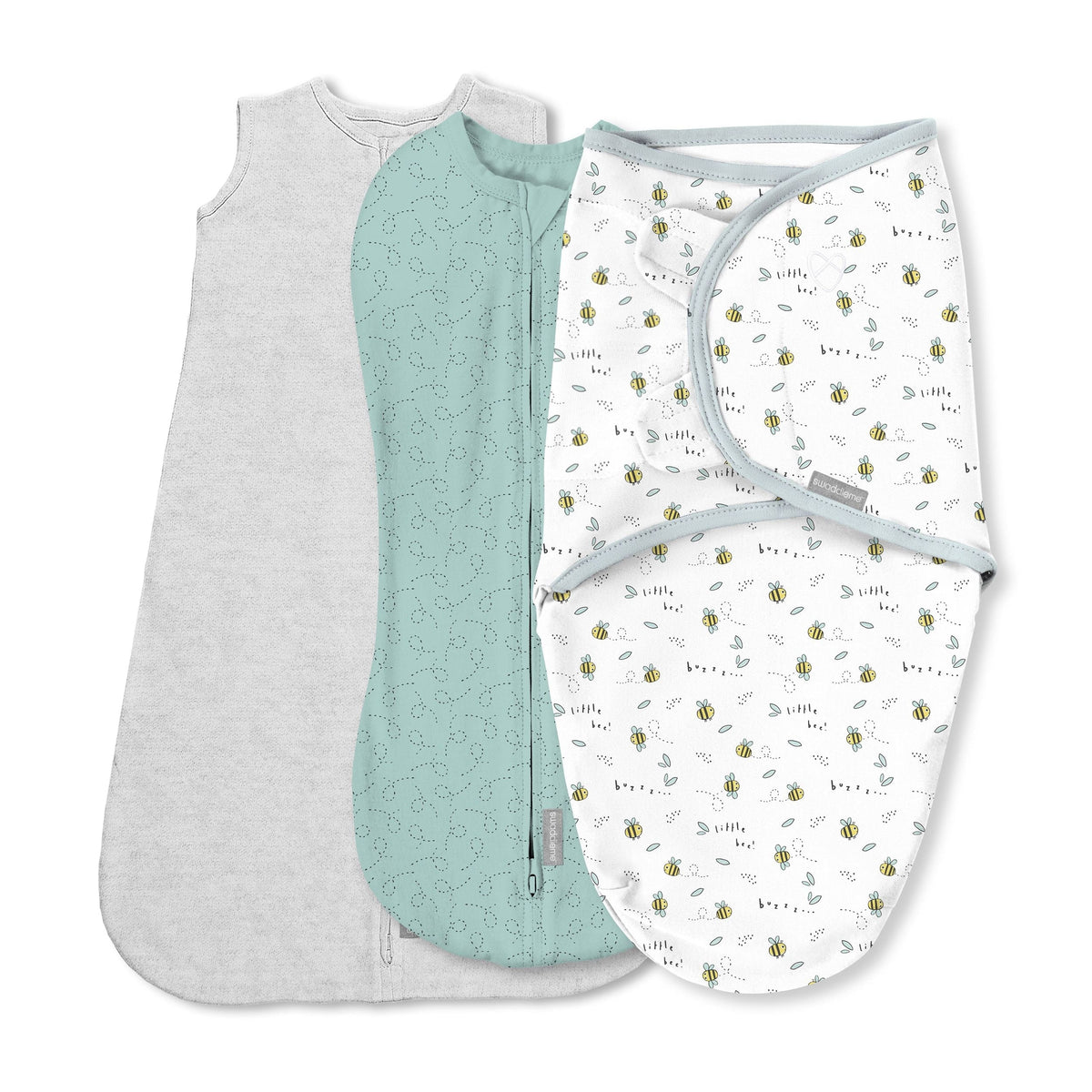 Comfort Easy Change Swaddle, Little Bees, Small/Medium, 3-pk