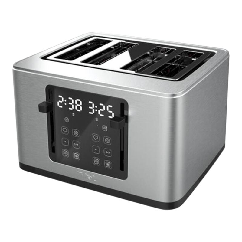 4-Slice Stainless Steel Digital Toaster, Extra wide slots, 7 Browning levels