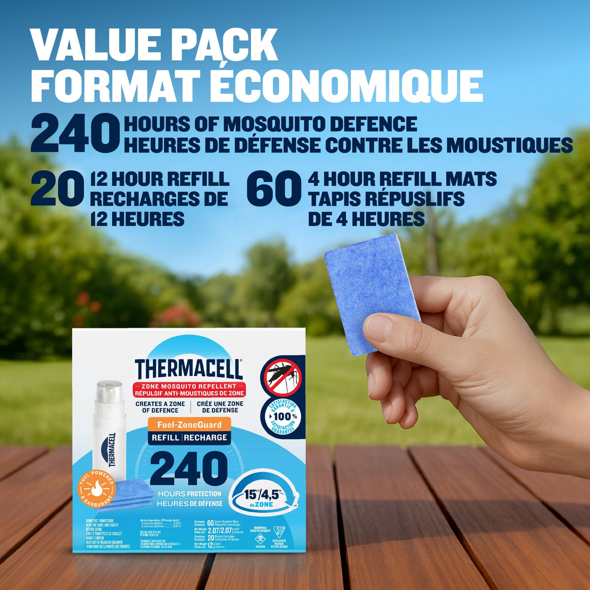 Mosquito Repellent Refill Bulk Pack, 240 Hours