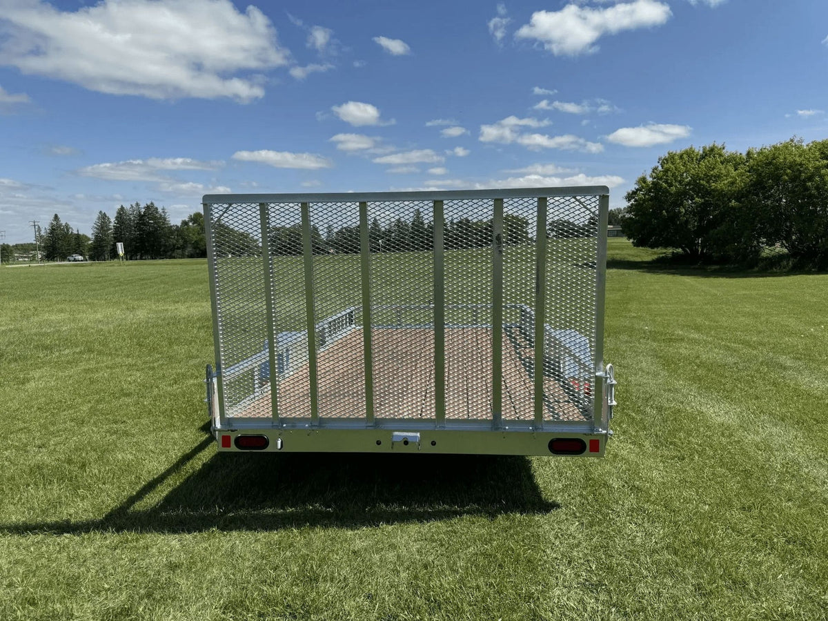 83-in x 14-ft Utility Trailer with Gate & Side ATV Ramps, Galvanized